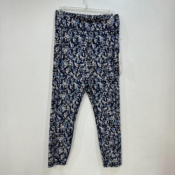 Calme Stretch Pants Print Activewear Blue Tan - Picture 9 of 9